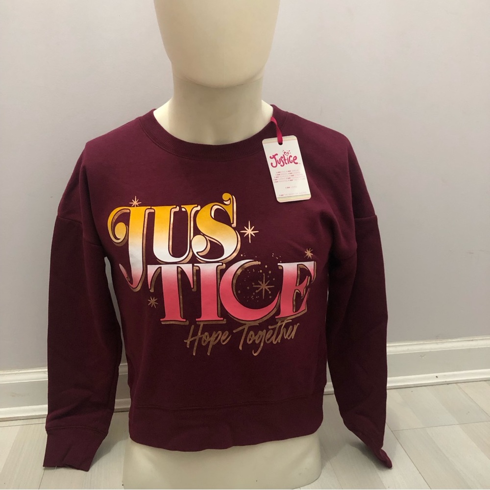 Justice drop shoulder crewneck sweatshirt
